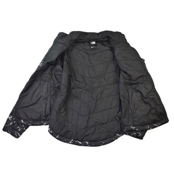 The North Face Womens Puffer Light Weight Jacket Black Marble Print Size M - Picture 6 of 11